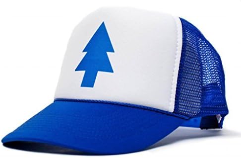 Dipper Gravity Falls Cartoon New Curved Bill 'BLUE PINE TREE' Hat Cap Trucker