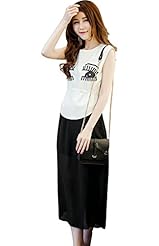 Sleeveless General Print Chiffon Elasticized   Waistline Floor Length Homecoming Dress/Party Dress/Wedding Dress 