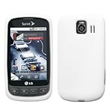 White Silicone Skin / Case / Cover for LG Optimus S LS670 / Optimus U / Opt ....