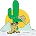 Wallmonkeys Peel and Stick Wall Decals - Cowboy Hat and Boots in Desert Setsting - 24"H x 24"W Removable Graphic Wallmonkeys Peel and Stick Wall Decals - Cowboy Hat and Boots in Desert Setsting - 24"H x 24"W Removable Graphic