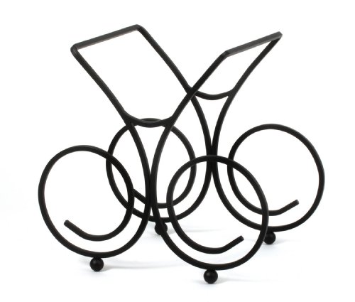 Spectrum 48010 Bordeaux Wine Rack, 3-Bottle, Black