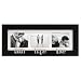 Faith-Hope-Love Wood 3 Opening Picture Frame Collage Black 2x3"