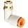 SMC KQ2L07-34AS PBT & Brass Push-to-Connect Tube Fitting with Sealant, 90 Degree Elbow, 1/4" Tube OD x 1/8" NPT Male