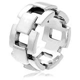 Zina Sterling Silver Chain Link Wedding Band Size 1
