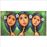 CraftNetwork - Bali Art - Three Young Girls 2