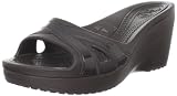crocs Women's Jenee Wedge Sandal,Espresso/Espresso,4 M US