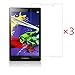 FanTEK Lenovo Tab 2 A8 A8-50 8-Inch Tablet Screen Protector - 3 Pack Ultra Thin Crystal Clear High Definition Anti-Bubble Cover Guard