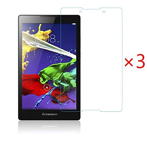 FanTEK Lenovo Tab 2 A8 A8-50 8-Inch Tablet Screen Protector - 3 Pack Ultra Thin Crystal Clear High Definition Anti-Bubble Cover Guard