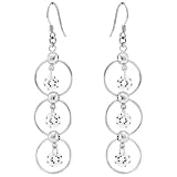 Round CZ Sterling Silver Earrings
