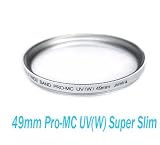 EzFoto 49mm Silver Pro1-D Super Slim Multi-Coated UV (Ultra Violet) Filter
