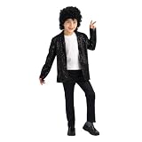 MichaelJacksonCostume,Child'sDeluxeBillieJeanSequinJacketCostume