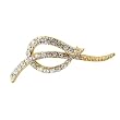 Gold Tone Rhinestone Symbol Brooch Pin
