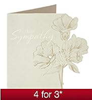 Sympathy Die Cut Floral Greetings Card