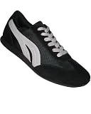 41hxbgAqg9L. SL160  Aris Allen Mens Black and White Ultra Lightweight Retro Runner Dance Sneaker with Suede Leather Sole