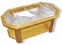 Oak Glass Top Coffee Table With Deer Etched Glass - Deer Coffee Table Furniture - Unique Deer Gift Ideas - Fully Assembled - 39" x 22" x 15" high