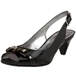 AK Anne Klein Women's Sindri Low Heel Peep Toe Slingback