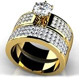 18k Yellow, Triple Channel Bridal Set, 1.76-2.51 ct. (Color: GH, Clarity: VS) thumbnail