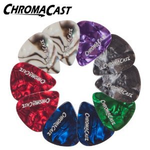 ChromaCast Pearl Celluloid Picks - Assorted Colors 10 Pack - Thin