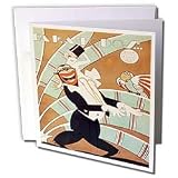 Florene Art Deco and Nouveau - Art Deco Show Poster - Greeting Cards-12 Greeting Cards with envelopes
