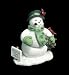 Hamilton I-rish You A Happy Holiday Irish Snowman Figurine #09-00134-002