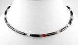 Men's Gemstone Necklaces: Beaded Chakra In Black Onyx Gemstone Beads A...