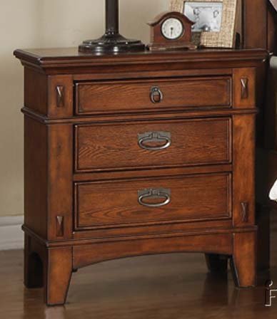 Harvest Mission Nightstand in Cherry Brown by Acme Furniture On Sale