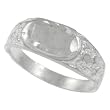 Sterling Silver Etched Kids Ring