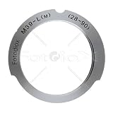 Fotodiox Lens Mount Adapter, M39 (39mm x1 Thread, Leica Screw Mount) Lens to Leica M Adapter with 28mm/90mm Frame Line, fits Leica M3 · M2 · M1 · M4 · M5 · CL · M6 · MP · M7 · M8 · M9, Hexar RF · Epson R-D1 · 35mm Bessa · Cosina Voigtländer · Minolta CLE · Rollei 35 RF · Zeiss Ikon