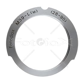 Fotodiox Lens Mount Adapter, M39 (39mm x1 Thread, Leica Screw Mount) Lens to Leica M Adapter with... by Fotodiox