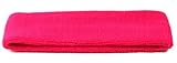 100% Terry Cloth Sports Headband, Tropical Pink