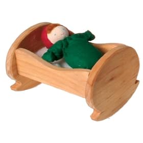 Handmade Doll House Baby Cradle