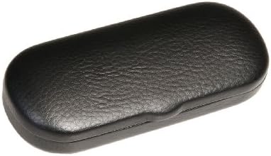 Hard Metal Bodied Eyeglass Case with Lip for Medium Frames in Black and Brown