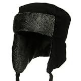 Corduroy Trooper Hat-Black (One-Size)W28S41D
