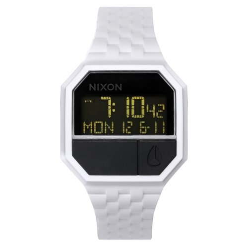 Nixon The Rubber Re-Run Watch in White and Black,Watches for Men
