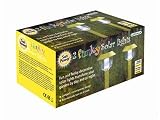 2 contemporary funky solar lights citrus yellow!