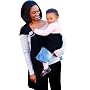 MAYA WRAP Lightly Padded Baby Ring Sling Carrier MEDIUM - BLACK
