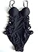 One Piece Hole type Design Sexy Black Women Swimsuit Bikini
