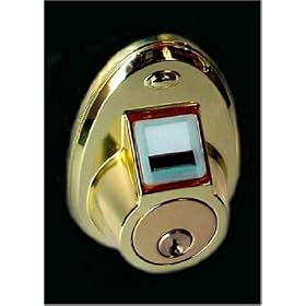 Keyless Deadbolt Lock with Biometric Fingerprint Recognition - "Polished Brass" Finish