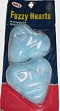 Bell Fuzzy Hearts: Pair of Soft, Plush, Light Blue Diva Hearts with 12 Hanging Cord