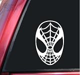 Spiderman Face Spidey Mask Vinyl Decal Sticker - White