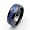 8MM Comfort Fit Ceramic Wedding Band Carbon Fiber Inlaid Domed Ring (8 to 12) Size 8 Cobalt Free