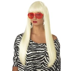 Lady GaGa Long Blonde Wig - Celebrity Fancy Dress