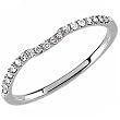 14kt White Gold Stylish Dent Diamond Wedding Band