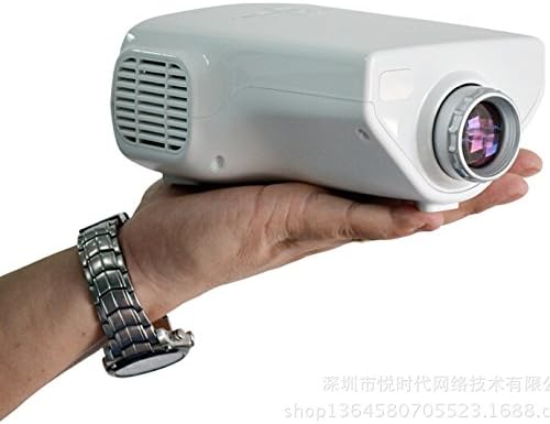 Mini Shop HDMI Multimedia Portable Mini HD LED LCD Projector Cinema Theater with Music Photos Videos Compatible with for Iphone 4/4s, Ipad,Samsung Galaxy I9300,N7000, I9100, Support VGA/USB/SD/AV/HDMI/EF Interface(White)
