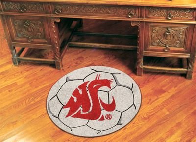 Buy Washington State Cougars NCAA Soccer Ball Round Floor Mat (29) by Fan Mats