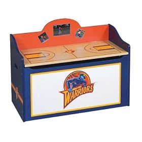 Golden State Warriors Wood Wooden Toy Box Chest by Guidecraft