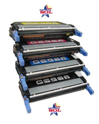 (B, C, M, Y) 4 Color Set Of Compatible Toner Cartridges For HP CP4005 Series Printers