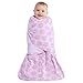 HALO Sleepsack Micro Fleece Swaddle, Pink Floral Burst, Small