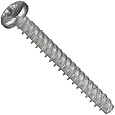 Steel Thread Rolling Screw for Plastic, Zinc Plated, Pan Head, Phillips Drive, #2-28 Thread Size, 3/4" Length (Pack of 50)