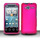 Hot Pink Rubber Touch Phone Protector Hard Cover Case for HTC EVO Shift 4G
